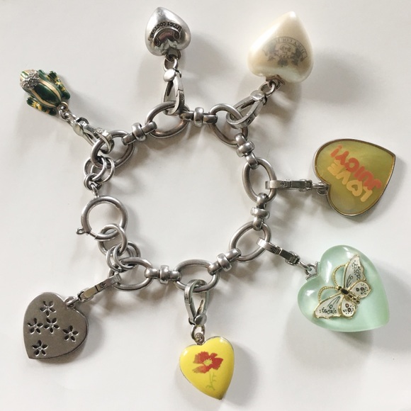 Juicy Couture Multi Heart Charm Bracelet